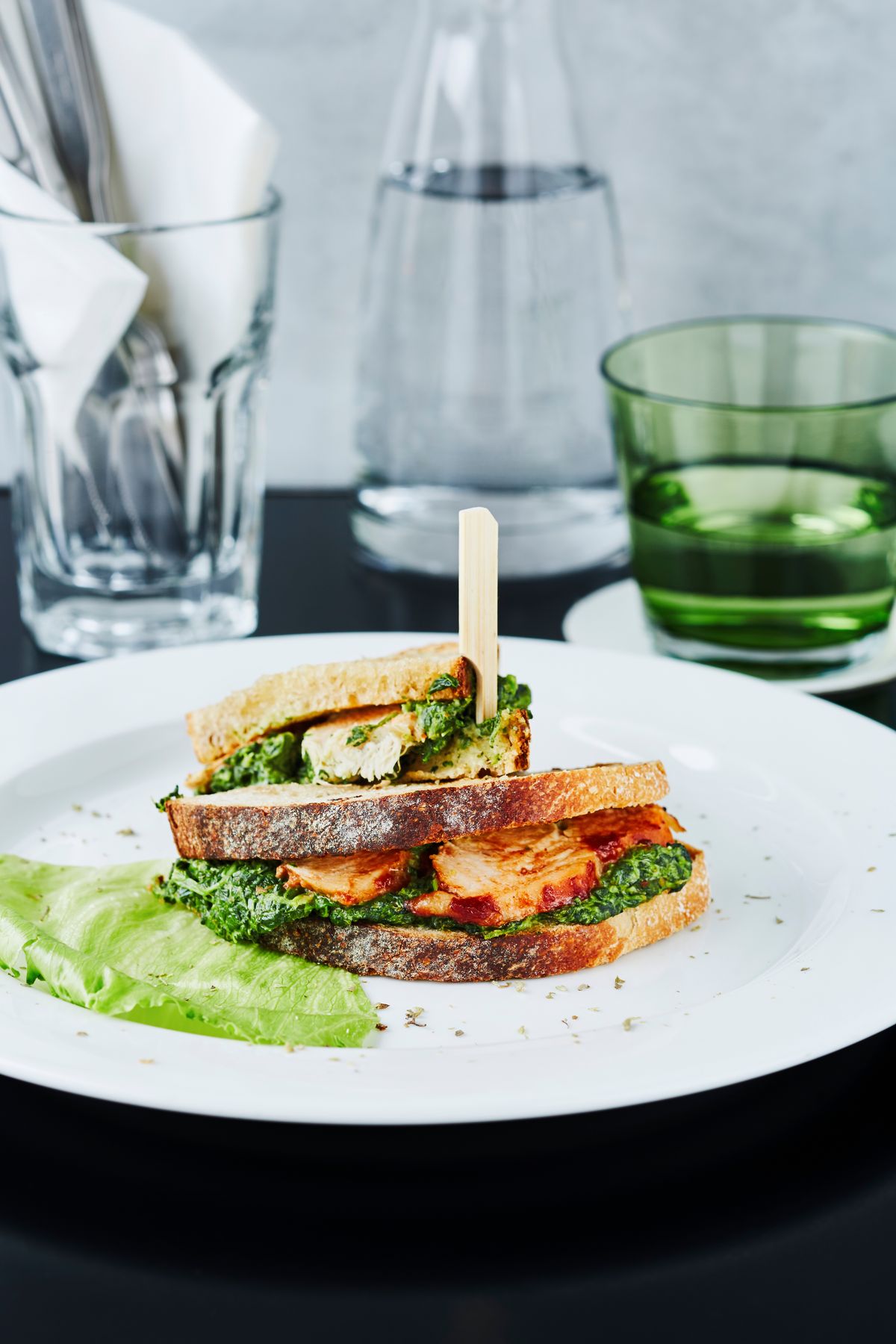 Chicken pesto sandwich